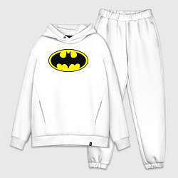 Мужской костюм оверсайз Batman logo, цвет: белый