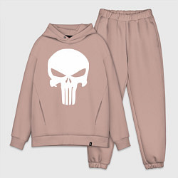 Мужской костюм оверсайз Punisher logo, цвет: пыльно-розовый