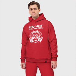 Мужской костюм оверсайз Red Hot Chili Peppers rock dog, цвет: красный — фото 2