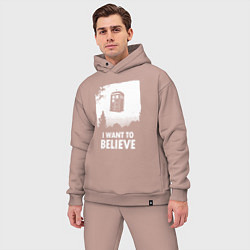 Мужской костюм оверсайз Tardis believe, цвет: пыльно-розовый — фото 2