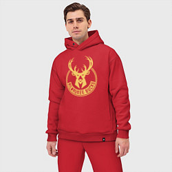 Мужской костюм оверсайз NBA Milwaukee Bucks, цвет: красный — фото 2