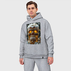 Мужской костюм оверсайз Пенная кружка пива, цвет: меланж — фото 2