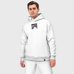 Мужской костюм оверсайз Бизнес дело непростое, цвет: белый — фото 2