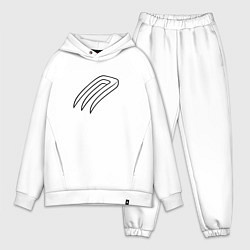 Мужской костюм оверсайз Магическая вилка, цвет: белый