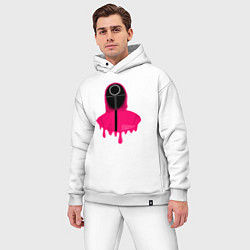 Мужской костюм оверсайз Розовый охранник, цвет: белый — фото 2