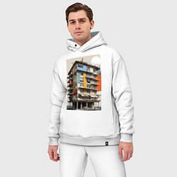 Мужской костюм оверсайз Старая панелька, цвет: белый — фото 2