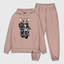 Мужской костюм оверсайз Biker mice, цвет: пыльно-розовый
