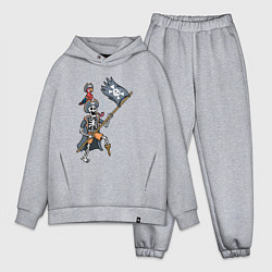 Мужской костюм оверсайз Мёртвый пират с флагом, цвет: меланж