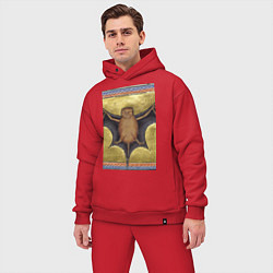 Мужской костюм оверсайз Страдающее средневековье летучая мышь мем, цвет: красный — фото 2