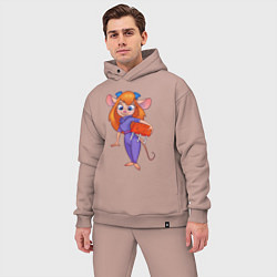 Мужской костюм оверсайз Rescue rangers - Gadget Hackwrench, цвет: пыльно-розовый — фото 2