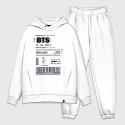 Мужской костюм оверсайз Bts ticket, цвет: белый