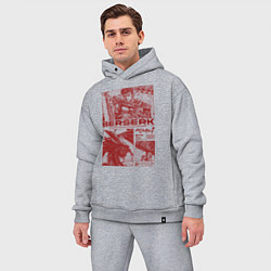 Мужской костюм оверсайз Аниме Берсерк, цвет: меланж — фото 2