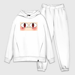 Мужской костюм оверсайз Neco Arc Face meme, цвет: белый