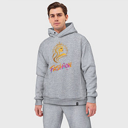 Мужской костюм оверсайз Fashion - портрет девушки, цвет: меланж — фото 2