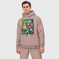 Мужской костюм оверсайз Mortys martial arts - Rick and Morty, цвет: пыльно-розовый — фото 2