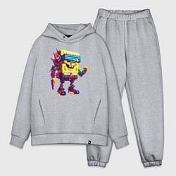 Мужской костюм оверсайз Sponge Bob - cyberpunk fantasy, цвет: меланж