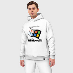 Мужской костюм оверсайз Предназначен для windows 98, цвет: белый — фото 2