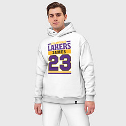 Мужской костюм оверсайз Lakers - James 23, цвет: белый — фото 2