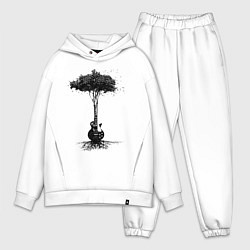 Мужской костюм оверсайз Гитарное дерево, цвет: белый