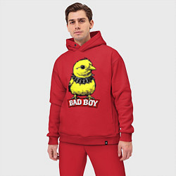 Мужской костюм оверсайз Bad boy chicken, цвет: красный — фото 2