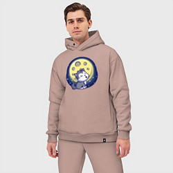 Мужской костюм оверсайз Moon wolf, цвет: пыльно-розовый — фото 2