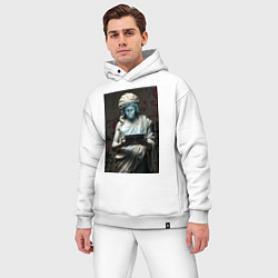 Мужской костюм оверсайз Античная статуя с планшетом, цвет: белый — фото 2