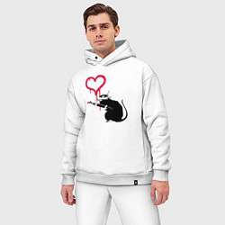 Мужской костюм оверсайз Rat heart, цвет: белый — фото 2