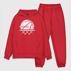 Мужской костюм оверсайз Basketball play, цвет: красный