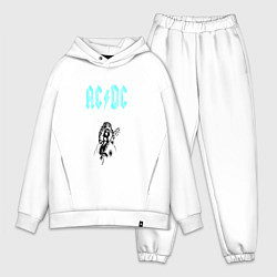 Мужской костюм оверсайз AcDc Angus Young, цвет: белый