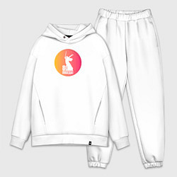 Мужской костюм оверсайз День победы 80 лет, цвет: белый