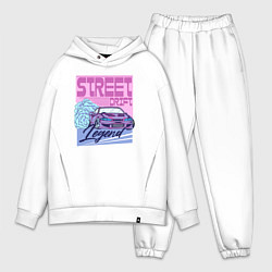 Мужской костюм оверсайз Street drift, цвет: белый