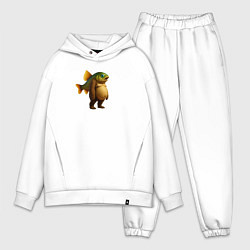 Мужской костюм оверсайз Трипи тропи рыба, цвет: белый