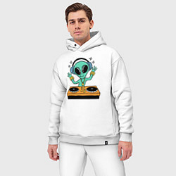 Мужской костюм оверсайз Диджей инопланетянин, цвет: белый — фото 2