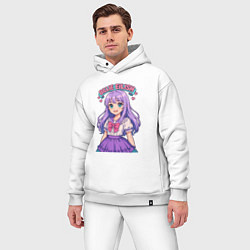 Мужской костюм оверсайз Билли Айлиш аниме стиль, цвет: белый — фото 2