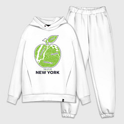 Мужской костюм оверсайз Сity of New York, цвет: белый