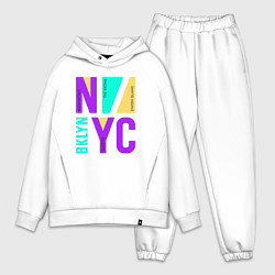 Мужской костюм оверсайз Районы в городе Нью-Йорк, цвет: белый