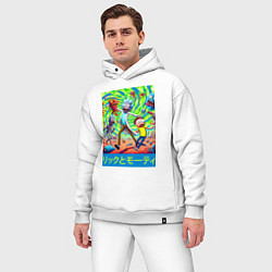 Мужской костюм оверсайз Rick and Morty among the monsters - ai art, цвет: белый — фото 2
