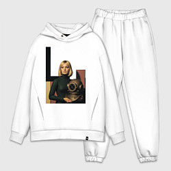 Мужской костюм оверсайз Девушки и старый водолазный шлем ретрофутуризм поп