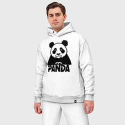 Мужской костюм оверсайз Панда черное граффити, цвет: белый — фото 2