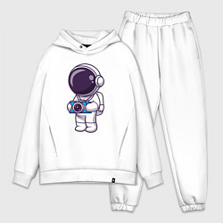 Мужской костюм оверсайз Космонавт фотограф, цвет: белый