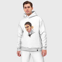 Мужской костюм оверсайз Эдвард Нортон Бойцовский клуб, цвет: белый — фото 2