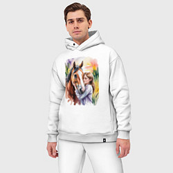 Мужской костюм оверсайз Доверие, цвет: белый — фото 2