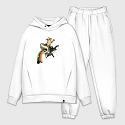 Мужской костюм оверсайз Кот верхом на акуле