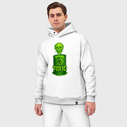 Мужской костюм оверсайз Toxic зеленая кислота, цвет: белый — фото 2