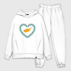 Мужской костюм оверсайз Кипр в сердце