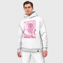 Мужской костюм оверсайз Клинок рассекающий демонов Nezuko бой, цвет: белый — фото 2