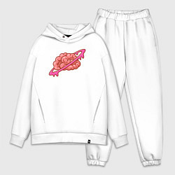 Мужской костюм оверсайз Saturn brain, цвет: белый