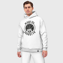 Мужской костюм оверсайз Не спать до Бруклина, цвет: белый — фото 2