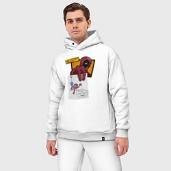 Мужской костюм оверсайз Вы видели этого человека, цвет: белый — фото 2