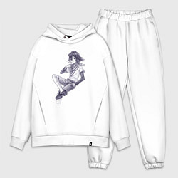 Мужской костюм оверсайз Данганронпа V3 - Кокичи Ома, цвет: белый